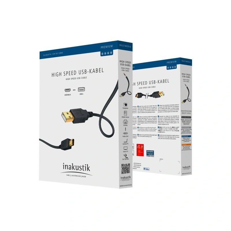 Inakustik Premium High Speed USB Mini 2.0, 1 m (01070021)