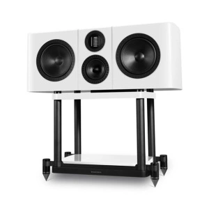 Wharfedale Elysian C + Stand Piano White