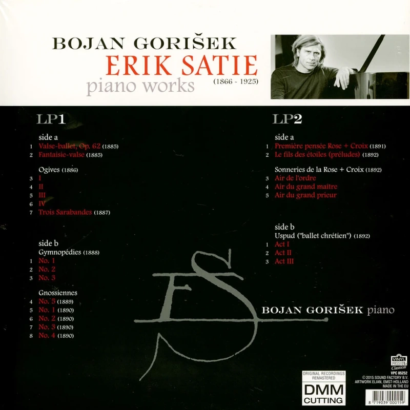 Bojan Gorisek – Satie: Erik Satie Piano Works