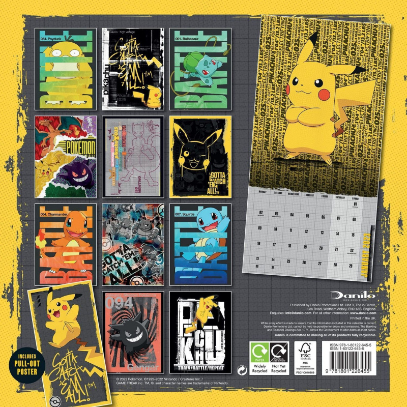 Pokemon 2023 Calendar