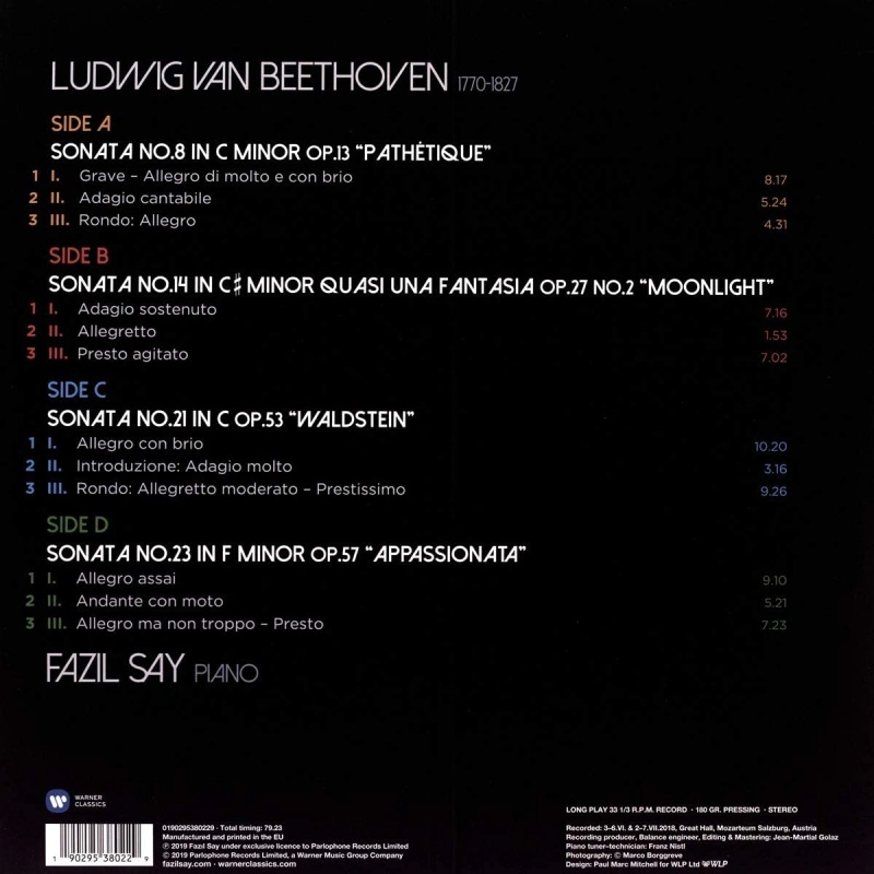 Fazil Say – Beethoven: Sonatas Pathetique, Moonlight, Waldstein, Appassionata