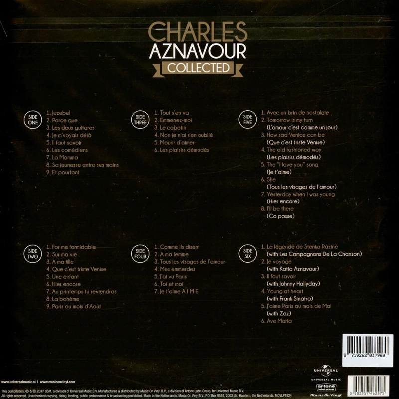 Collected (Crystal Clear Vinyl)