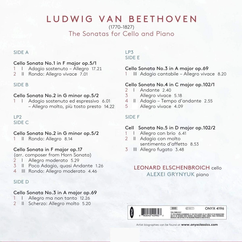 Leonard Elschenbroich, Alexei Grynyuk – Sonatas For Cello And Piano