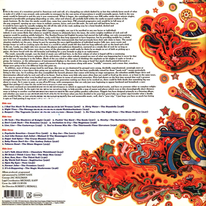 Nuggets (Original Artyfacts From The First Psychedelic Era 1965-1968) (50th Anniversary Orange Splatter Vinyl)
