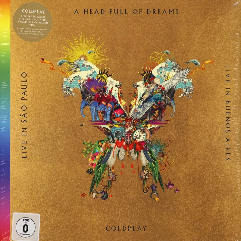 A Head Full Of Dreams: Live In Buenos Aires / Live In Sao Paulo (Butterfly Package Gold Vinyl Box Set)