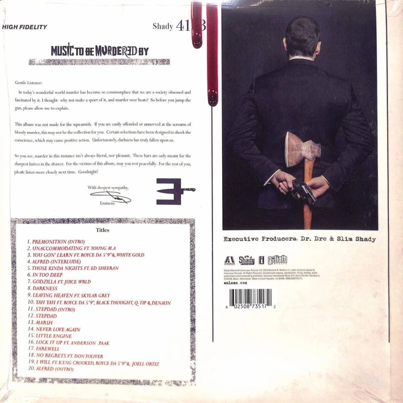 Music To Be Murdered By (Black Ice Vinyl)