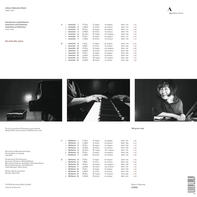 Zhu Xiao-Mei – Bach: Inventions And Sinfonias