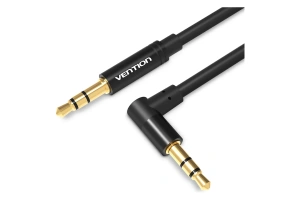 Vention Jack 3,5 mm M/Jack 3,5 mm M, угол 90 - 1,5м, черный BAKBG-T