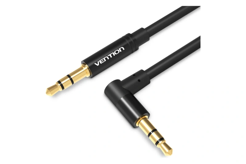 Vention Jack 3,5 mm M/Jack 3,5 mm M, угол 90 - 1,5м, черный BAKBG-T