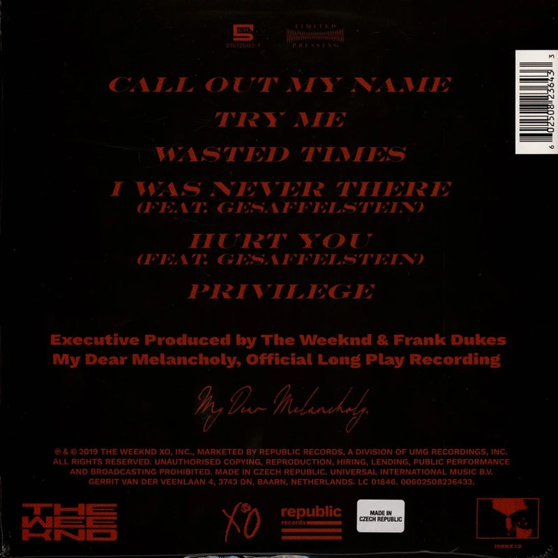 My Dear Melancholy,