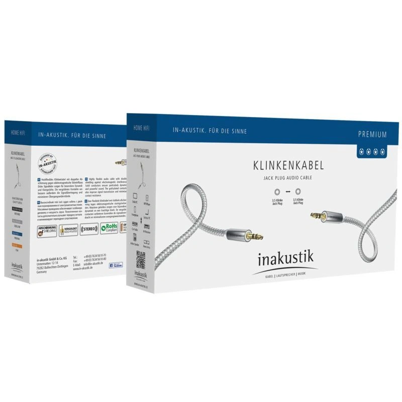 Inakustik Premium MP3 Audio Cable 3.5 Phone plug 0.5 m (004101005)