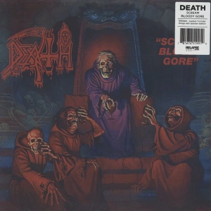 Scream Bloody Gore (Special Deluxe Edition Neon Violet, Bone White & Red Custom Tri-Color Merge With Red, Violet & Cyan Blue Splatter Vinyl)