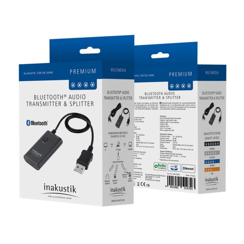 Inakustik Premium Bluetooth Transmitter & Splitter (00415009)