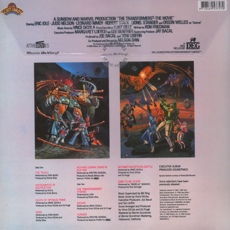 The Transformers: The Movie (Original Motion Picture Soundtrack)