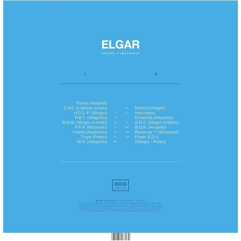 Georg Solti – Elgar: Enigma Variations (Clear Vinyl)