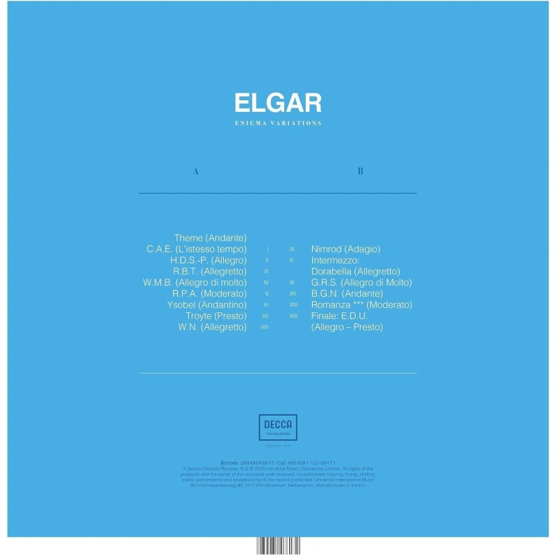 Georg Solti – Elgar: Enigma Variations (Clear Vinyl)