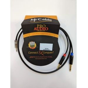 MrCable AYJMJ-01-GEM-X Jack 3.5 stereo штекер > 2х Jack 6.3 mono штекер 1м