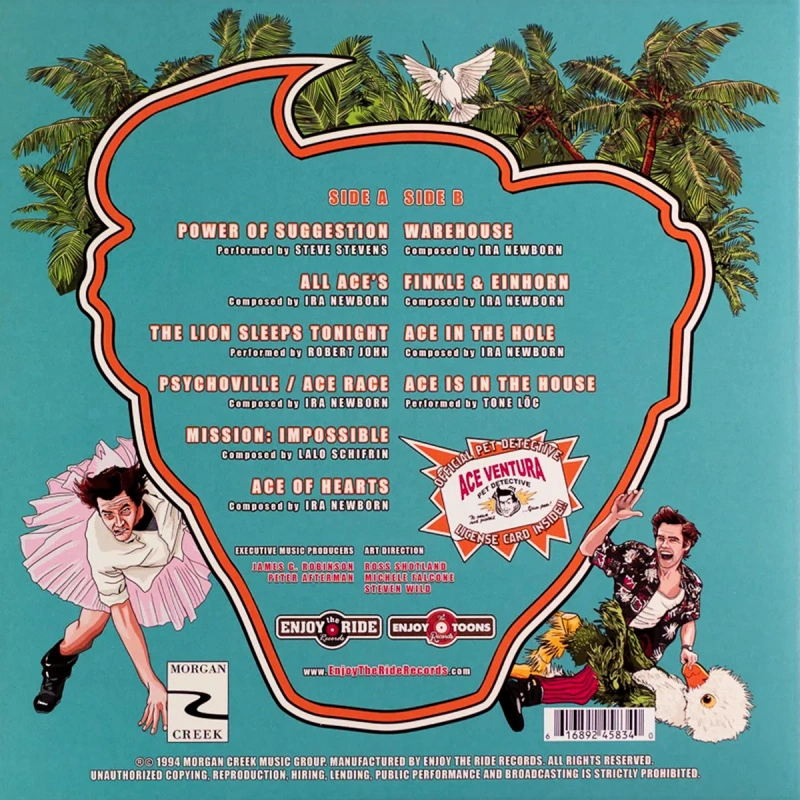Ace Ventura: Pet Detective (Original Soundtrack) (Clear with White, Blue & Orange Splatter Vinyl)