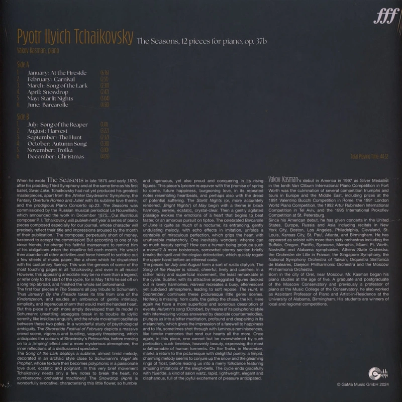 Yakov Kasman – Tchaikovsky: The Seasons.