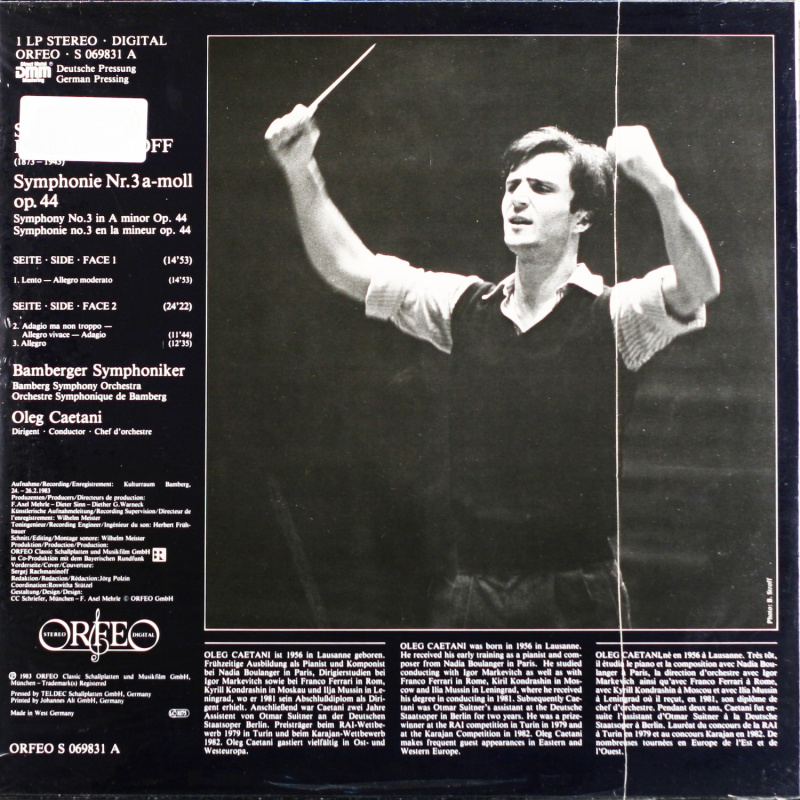 Bamberger Symphoniker, Oleg Caetani – Rachmaninoff: Symphonie Nr.3