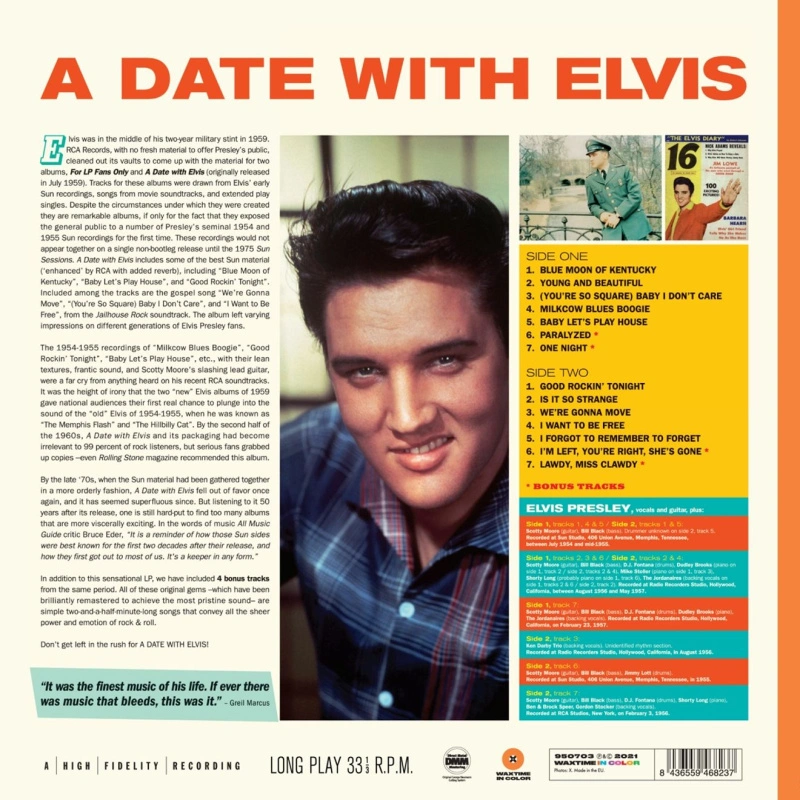 A Date With Elvis (Orange Vinyl) 