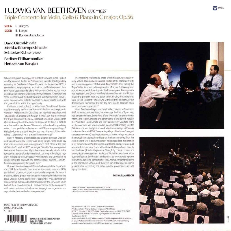 David Oistrach, Mstislav Rostropovich, Sviatoslav Richter, Herbert Von Karajan, Berliner Philharmoniker – Beethoven: Beethoven Triple Concerto