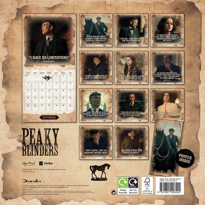 Peaky Blinders 2023 Calendar