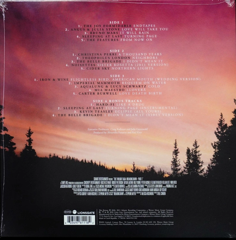 The Twilight Saga: Breaking Dawn, Part 1 (Original Motion Picture Soundtrack) (Red Transparent Vinyl)