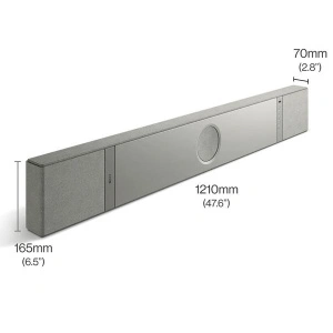 KEF XIO Soundbar Silver Grey