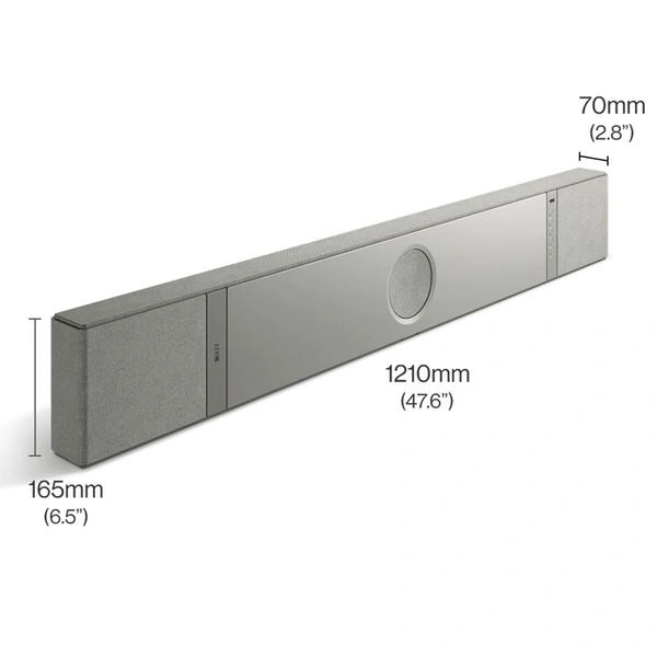 KEF XIO Soundbar Silver Grey