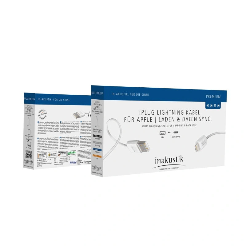 Inakustik Premium iPlug Cable Apple Lightning > USB A 1 m (00440201)