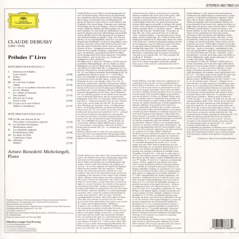 Arturo Benedetti Michelangeli – Debussy: Preludes - Volume 1