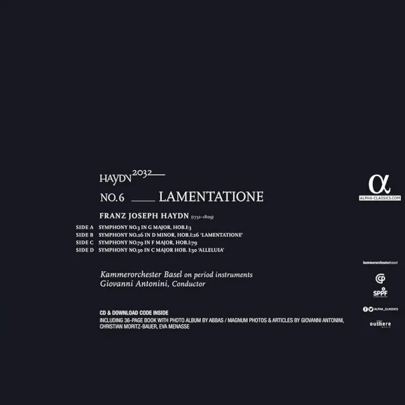 Haydn 2032 No.6: Lamentatione (with Kammerorchester Basel)