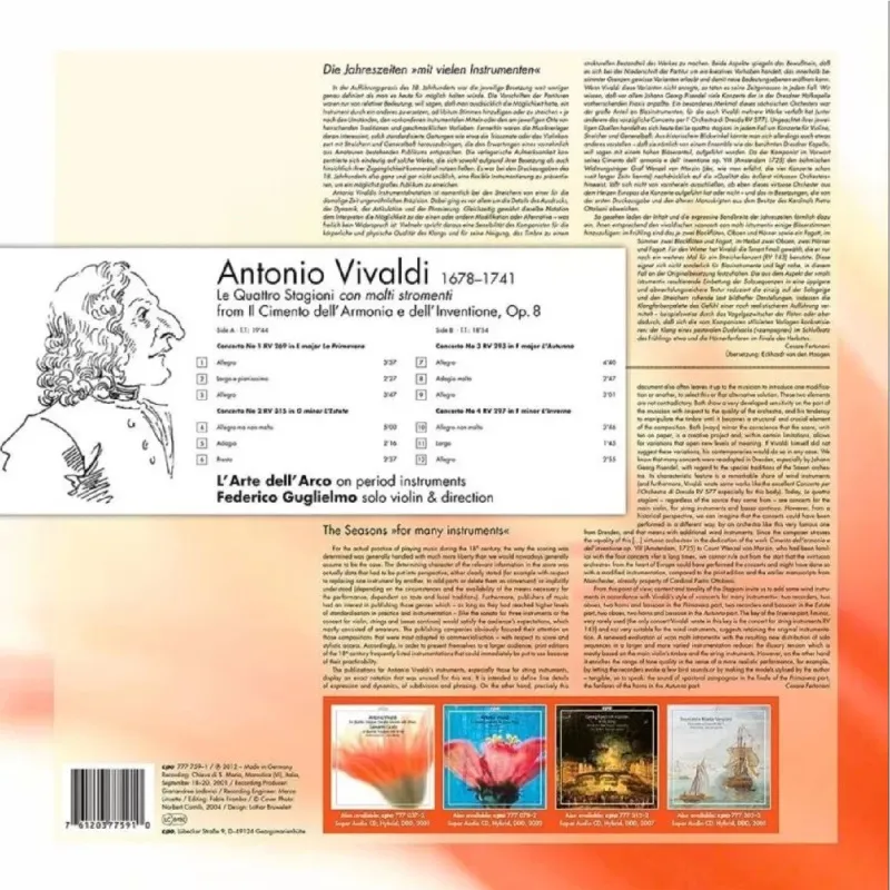 Federico Guglielmo, L'Arte Dell'Arco – Le Quattro Stagioni (Dresden Version With Winds)